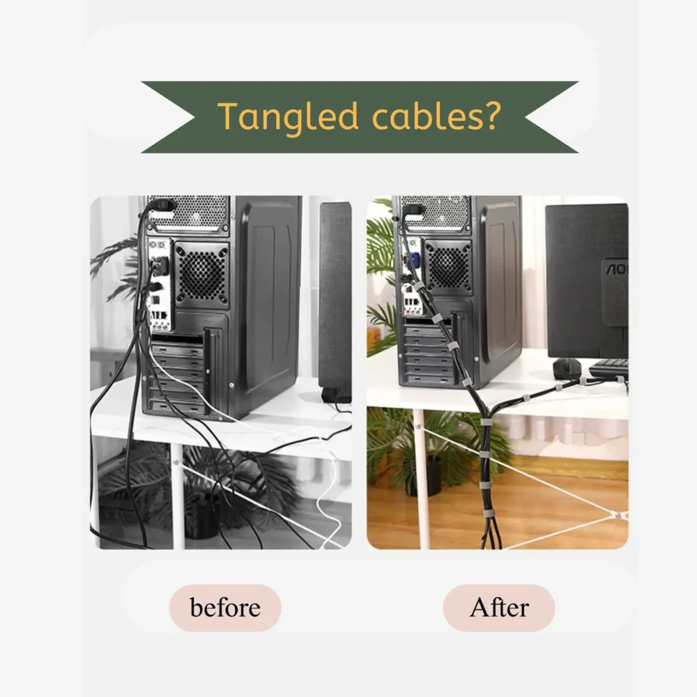 Velcro Cable Ties | Reusable | Wire Organizer | Multiple Uses | 3 meters - Image 2
