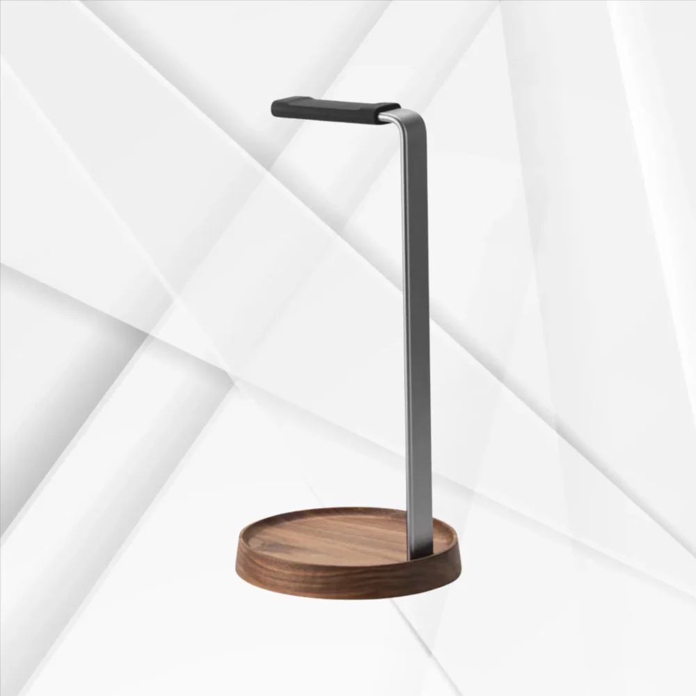 Walnut & Aluminum Headphone Stand