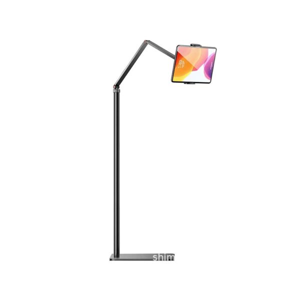 adjustable-floor-stand-dual-arm-tablet-phone-mount