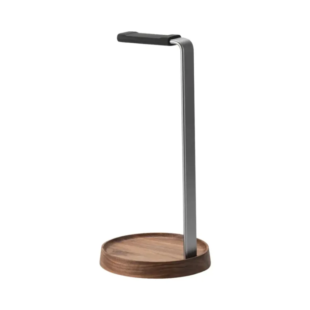 Walnut & Aluminum Headphone Stand